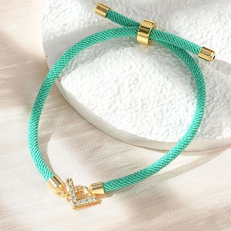 Adjustable Nylon Cord Bracelets BJEW-C096-01G-12-1