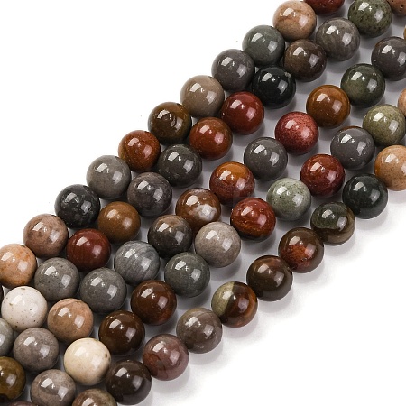 Natural Picture Jasper Beads Strands G-H037-A01-04-1