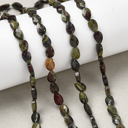 Natural Dragon Blood Beads Strands G-B159-A15-1