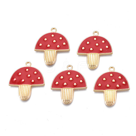 Autumn Theme Rack Plating Alloy Enamel Pendants PALLOY-N172-027-1