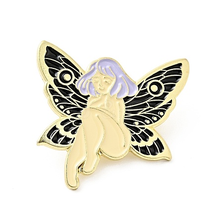 Angel Fairy Butterfly Wing Enamel Pin JEWB-J005-01C-G-1