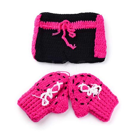 Crochet Baby Beanie Costume AJEW-R030-73-1