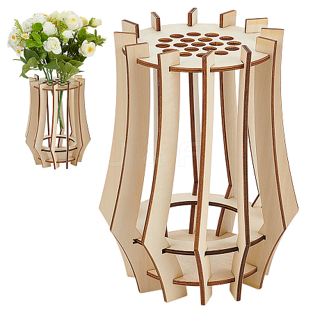 Wooden Vase Building Kits for Flowers Bouquet DIY-WH0899-68A-1