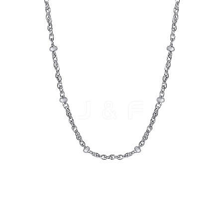 Stainless Steel Chain Satellite Chain Necklaces PW-WG9E049-01-1