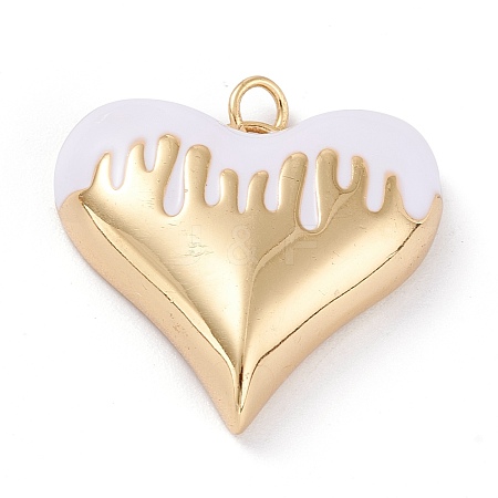 Brass Enamel Pendants KK-P201-24G-C-1