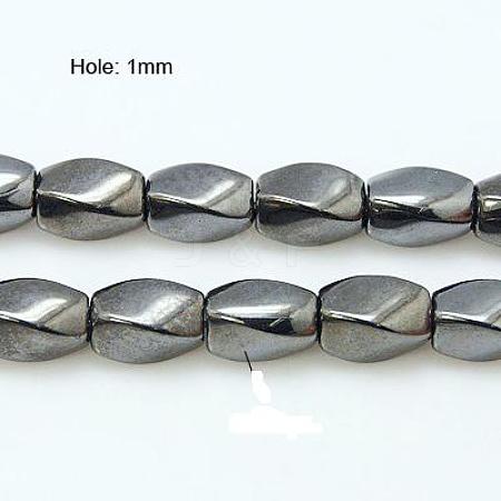 Non-Magnetic Synthetic Hematite Beads Strands G-E001-4-9x6mm-1
