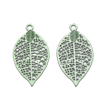 Spray Painted Hollow 430 Stainless Steel Pendants STAS-N121-07B-1