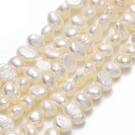 Natural Cultured Freshwater Pearl Beads Strands PEAR-A005-07E-1