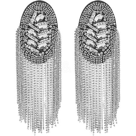 SUPERFINDINGS 2Pcs Detachable Iron Tassel Epaulettes FIND-FH0005-44P-1