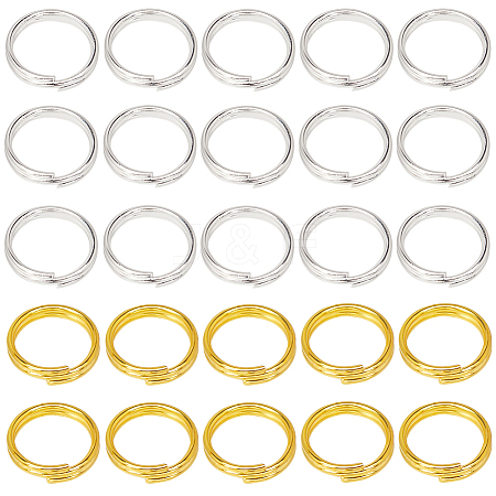 SOFPLATE 600Pcs 2 Colors Brass Split Rings KK-SP0001-82B-1