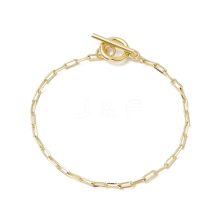 Brass Paperclip Chains Bracelets for Women BJEW-JB10398-1