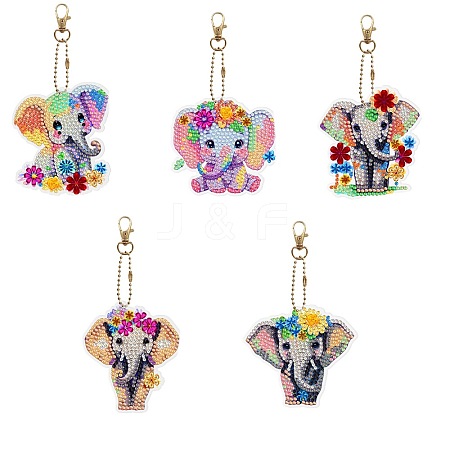 DIY Diamond Painting Keychain Kits DIAM-PW0010-67H-1