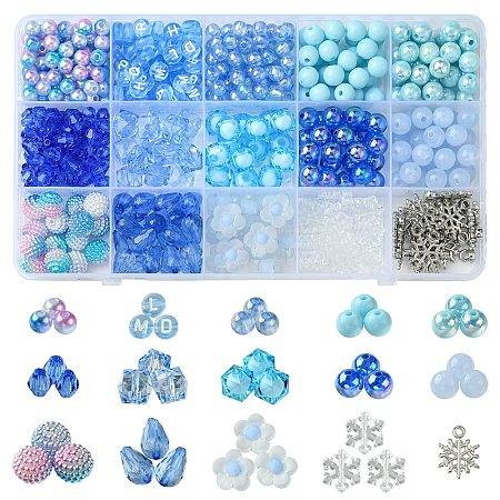 Mixed Styles Transparent Acrylic Beads MACR-FS0001-60-1