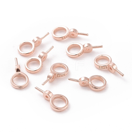 925 Sterling Silver Screw Eye Peg Bails LS-STER-D035-46RG-1