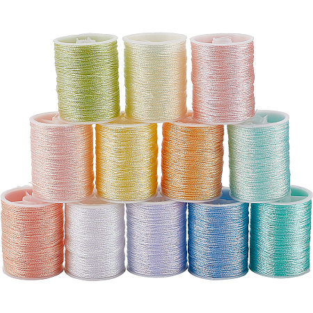 12 Rolls 12 Colors Metallic Sewing Thread OCOR-CY0002-02A-1