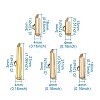 Brass Slide On End Clasp Tubes KK-TA0007-29G-10
