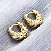 Twist Ring Rack Plating Brass Hoop Earring for Women EJEW-H091-14G-3