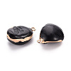 Electroplate Freshwater Shell Pendants SHEL-T018-12G-08-3