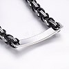 201 Stainless Steel ID Bracelets BJEW-F331-08BP-8