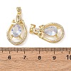 Brass Micro Pave Cubic Zirconia Pendants KK-Z141-01G-01B-3