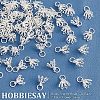 HOBBIESAY Brass Filigree Bead Cap Bails KK-HY0001-21-4