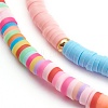 Rainbow Polymer Clay Heishi Beaded Eyeglasses Chains AJEW-EH00316-4