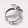 Tarnish Resistant Adjustable 304 Stainless Steel Finger Rings Components LS-STAS-I097-037C-P-3