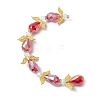 Dark Red Angel Fairy Shape Electroplate Transparent Glass Beads Strands AJEW-JB01175-3