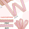 Polyester Filigree Wavy Lace Ribbon SENE-WH0003-32B-2