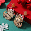 Festive Christmas Acrylic Stud Earrings for Holiday Season Celebration KD3160-2-1