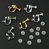 12Pcs 3 Colors Brass Screw On Clip-on Earring Findings KK-FS0001-29-2