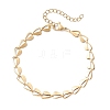 2Pcs 2 Colors 304 Stainless Steel Heart Link Chain Bracelets for Women BJEW-JB13368-3