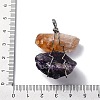 Natural Yellow Quartz & Amethyst Nuggets Big Pendants G-K338-43P-01-3