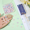 210Pcs 6 Colors Opaque Resin Bead Caps FIND-SC0022-12-3