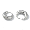 Texture Rings Brass Hoop Earrings for Women EJEW-H006-06B-P-2