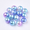 Rainbow ABS Plastic Imitation Pearl Beads X1-OACR-Q174-8mm-02-1