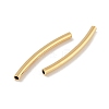 Brass Curved Tube Beads KK-H503-04G-01-2