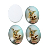 Jesus and the Virgin Printed Glass Oval Cabochons X-GGLA-N003-20x30-A-3