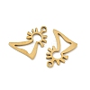 201 Stainless Steel Laser Cut Charms STAS-P428-10G-01-2