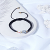 1Pc Sport Theme Acylic & Alloy Braided Bead Bracelets BJEW-LP0003-23A-3