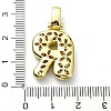 Brass Micro Pave Clear Cubic Zirconia Pendants KK-M279-01G-R-3