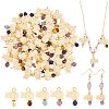 50Pcs Opaque Resin and Natural Mixed Stone Pendants FIND-HY0001-37-1