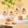 DIY Flat Round Butterfly Dangle Earrings Making Kits DIY-TA0012-29-6