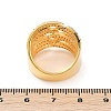 Brass Micro Pave Clear Cubic Zirconia Finger Rings for Women RJEW-R011-11G-01-5