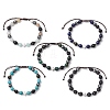 Gemstone Braided Bead Bracelets BJEW-JB11139-1