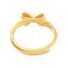 Bowknot Brass Adjustable Rings for Women RJEW-L120-016G-02-3