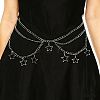 Alloy Star Tassel Layered Curb Chain Waist Belly Chains for Women FS-WG240A3-01-1