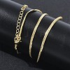 4MM Brass Flat Snake Chain Necklaces for Women KK-CBA4FD4-07G-3