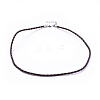 Trendy Braided Imitation Leather Necklace Making NJEW-S105-002-1