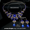 Alloy & Rhinestone Studs Earrings & Necklaces Set PW-WG1364A-03-1